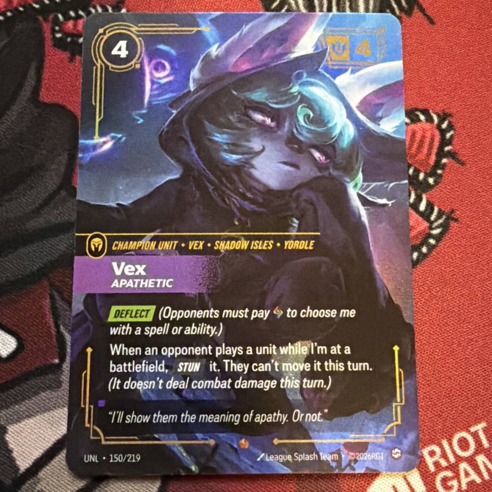 Vex Apathetic 150/219 - League of Legends Riftbound TCG: Unleashed - NM